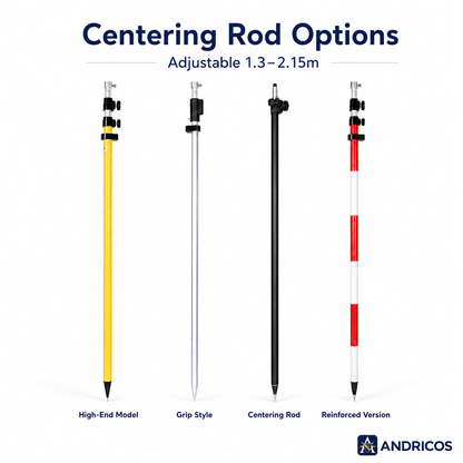 ANDRICOS Survey Pole Support Holder — Aluminium Two-Leg / Three-Leg Support for RTK, GPS, Prism Rods & Field Measuring Poles