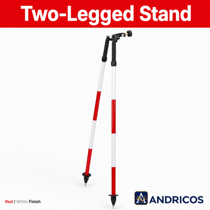 ANDRICOS Survey Pole Support Holder — Aluminium Two-Leg / Three-Leg Support for RTK, GPS, Prism Rods & Field Measuring Poles