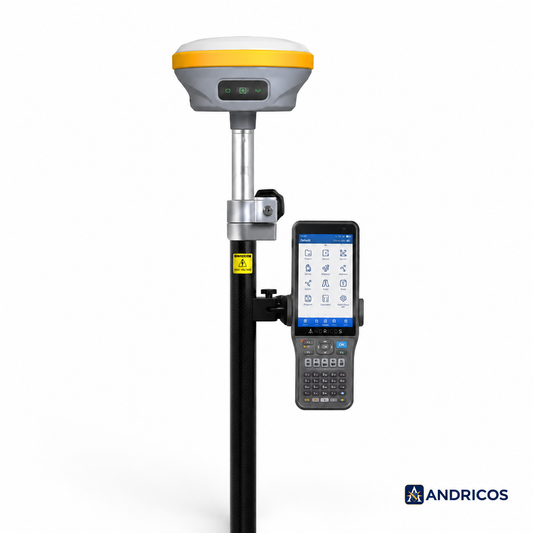 ANDRICOS D8Pro RTK GNSS Receiver — Base Station Surveying System with Multi-Constellation GPS, GLONASS, Galileo, BDS, QZSS, SBAS, IP68 Housing, 4G, WiFi & Bluetooth