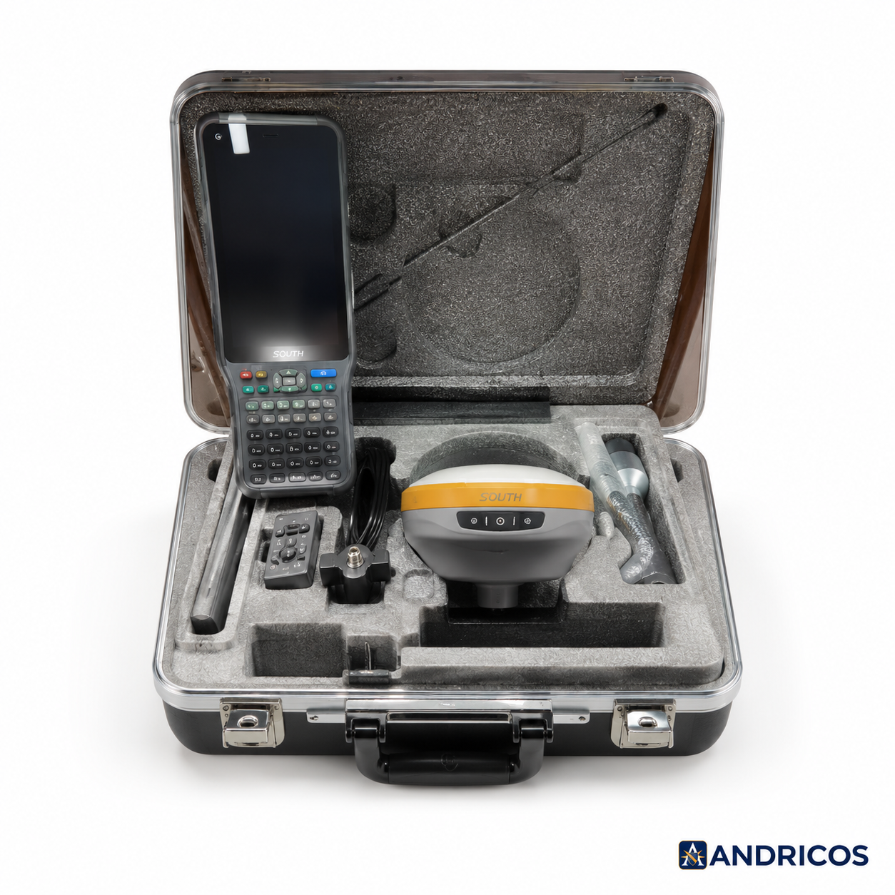 ANDRICOS D8Pro RTK GNSS Receiver — Base Station Surveying System with Multi-Constellation GPS, GLONASS, Galileo, BDS, QZSS, SBAS, IP68 Housing, 4G, WiFi & Bluetooth