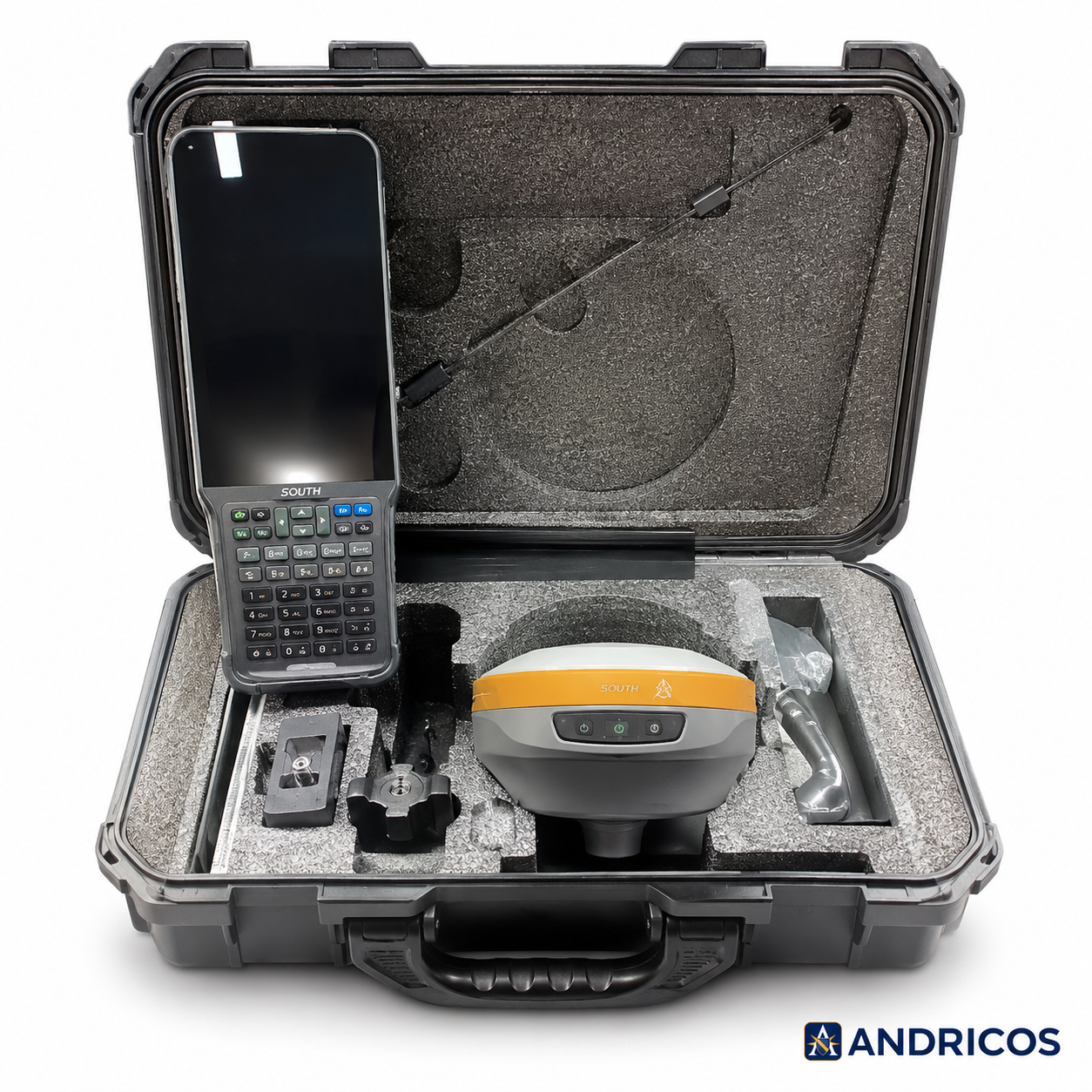 ANDRICOS D8Pro RTK GNSS Receiver — Base Station Surveying System with Multi-Constellation GPS, GLONASS, Galileo, BDS, QZSS, SBAS, IP68 Housing, 4G, WiFi & Bluetooth