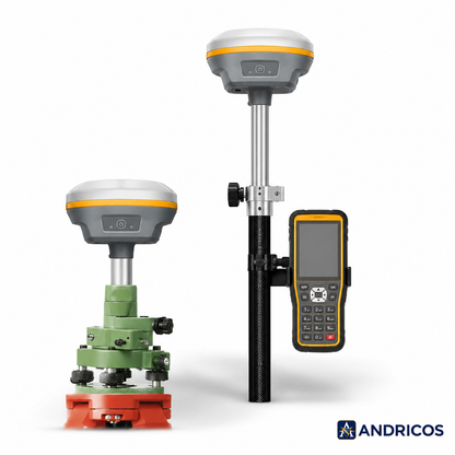 ANDRICOS Sino T10 PLUS RTK GNSS Receiver — 1590-Channel IMU Land Survey System with Base & Rover Support, IP67 Housing, 4G, WiFi, Bluetooth & High-Precision Mapping Workflow