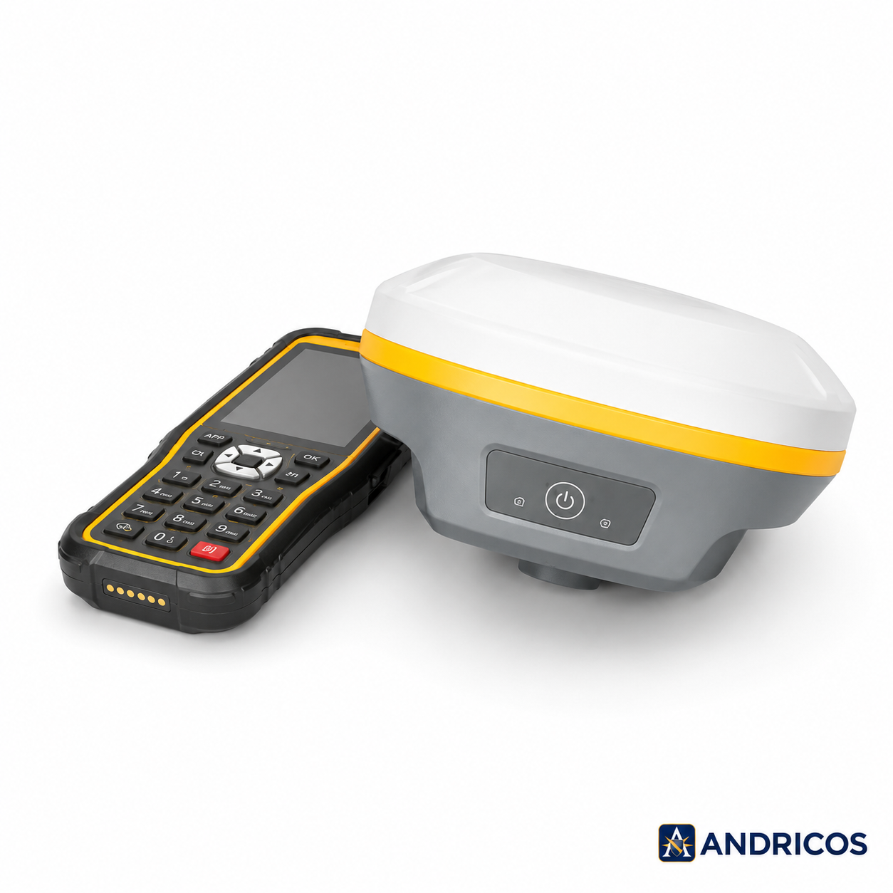 ANDRICOS Sino T10 PLUS RTK GNSS Receiver — 1590-Channel IMU Land Survey System with Base & Rover Support, IP67 Housing, 4G, WiFi, Bluetooth & High-Precision Mapping Workflow
