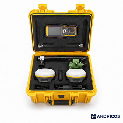 ANDRICOS Sino T10 PLUS RTK GNSS Receiver — 1590-Channel IMU Land Survey System with Base & Rover Support, IP67 Housing, 4G, WiFi, Bluetooth & High-Precision Mapping Workflow