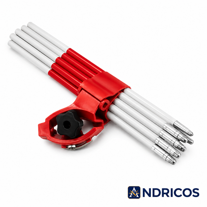ANDRICOS Mini Survey Prism Set — Offset -30 / 0 / +17.5mm Total Station Prism with Aluminium Alloy Poles, 25.4mm Copper-Coated Prism & Compact Field Kit Design