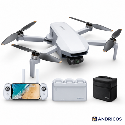 ANDRICOS Compact Field Imaging Drone — Potensic ATOM Under 249g 4K Camera Drone with 3-Axis Gimbal, GPS Auto Return, 6KM Transmission, Brushless Motor & Fly More Combo
