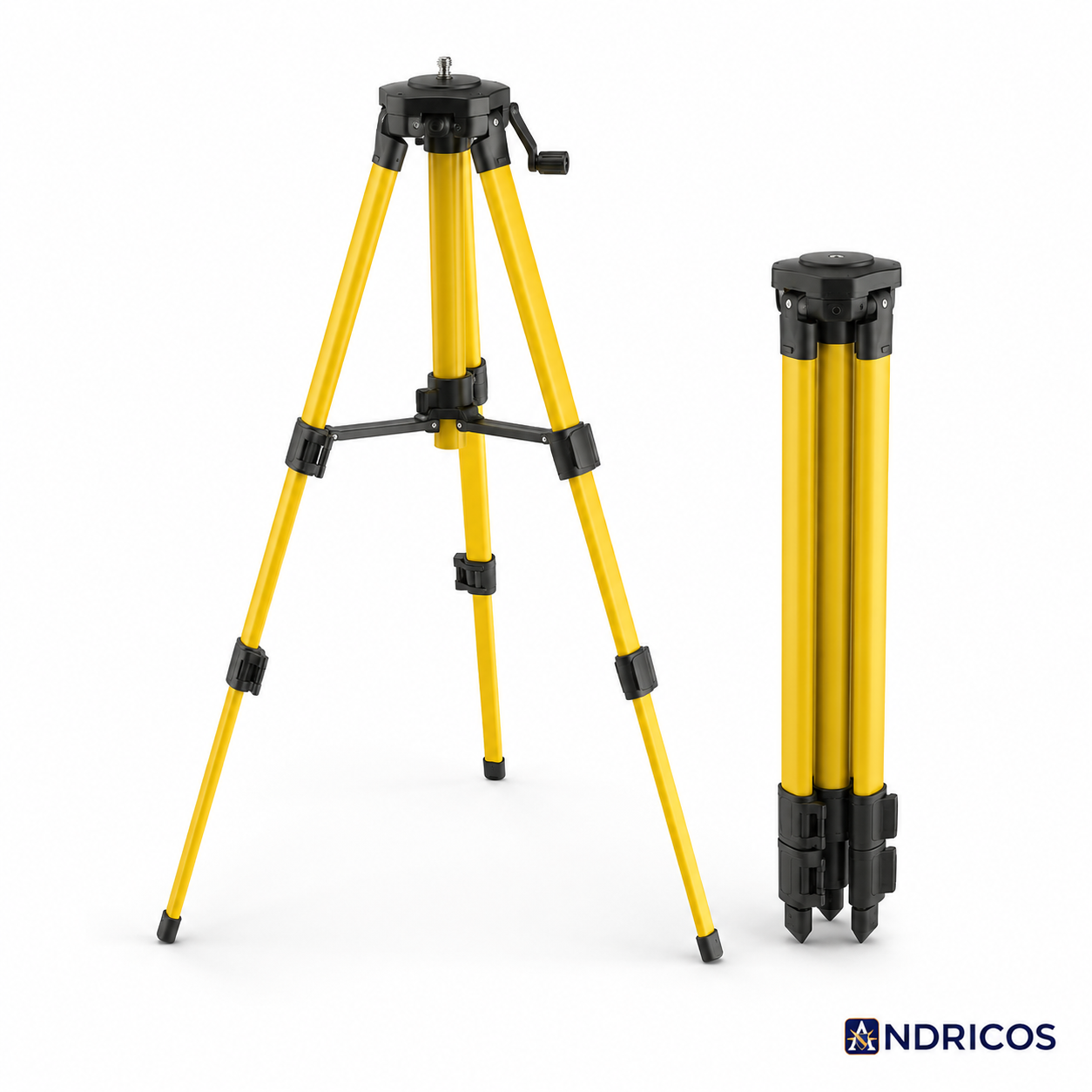 ANDRICOS Laser Level Tripod — HILDA 1.2M/1.5M Adjustable Ferroalloy Stand with 5/8 Inch Mount for Laser Levels, Cameras & Field Setup