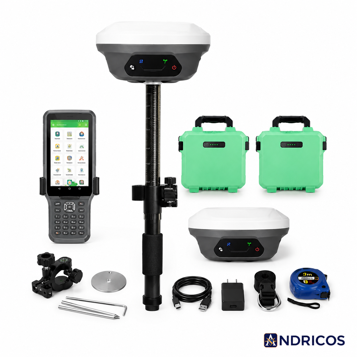 ANDRICOS RTK GNSS Field Receiver — SingularXYZ E1 Lite Portable GNSS Base & Rover with 1408 Channels, 8GB Storage, 6700mAh Battery & Centimetre-Level Survey Positioning