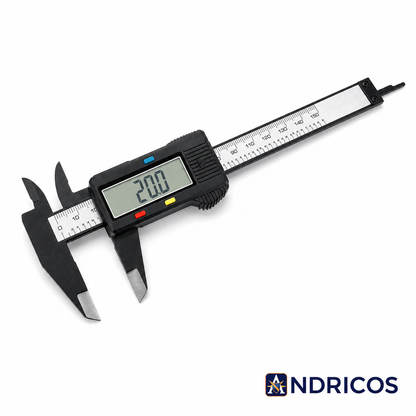 ANDRICOS Digital Measuring Caliper — 100mm/150mm Electronic Plastic Vernier Gauge with LCD Display, Zero Setting & Internal/External Measurement