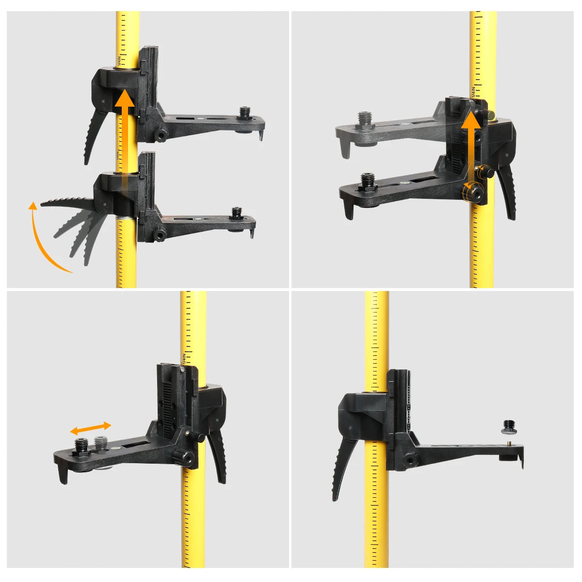 ANDRICOS Laser Mounting Pole System — Huepar LP36A 3.7M Telescoping Laser Tripod with 1/4"-20 Mount, 5/8"-11 Adapter, Adjustable Bracket & Carry Bag