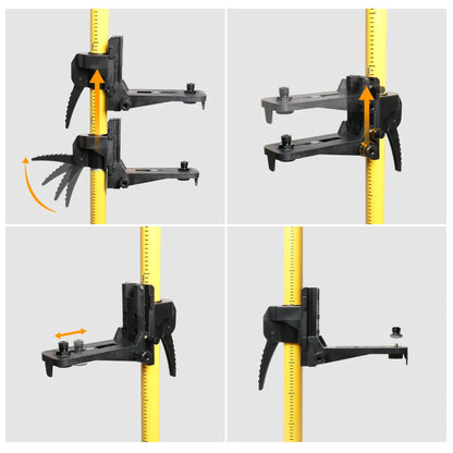 ANDRICOS Laser Mounting Pole System — Huepar LP36A 3.7M Telescoping Laser Tripod with 1/4"-20 Mount, 5/8"-11 Adapter, Adjustable Bracket & Carry Bag