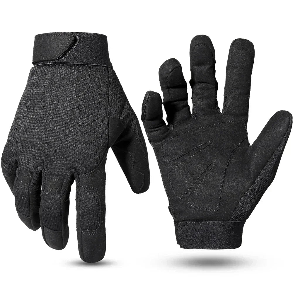 ANDRICOS Outdoor Field Gloves — Lightweight Full-Finger Utility Gloves with Touchscreen Support, Non-Slip Grip, Adjustable Wrist & Breathable Fit