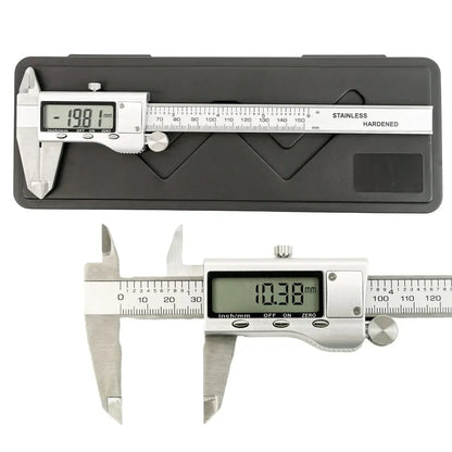 ANDRICOS Stainless Steel Digital Caliper — 150mm / 6 Inch Electronic Vernier Gauge with LCD Display, Depth Ruler & Internal/External Measurement
