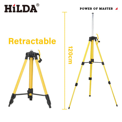 ANDRICOS Laser Level Tripod — HILDA 1.2M/1.5M Adjustable Ferroalloy Stand with 5/8 Inch Mount for Laser Levels, Cameras & Field Setup