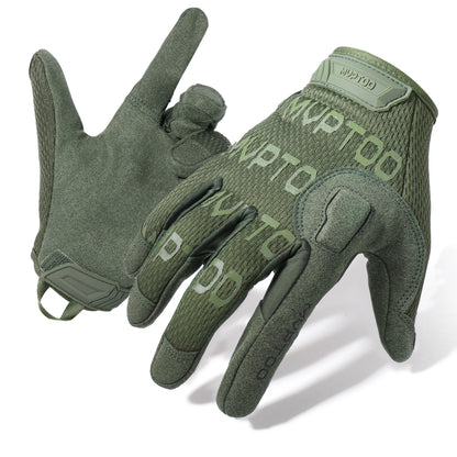 ANDRICOS Outdoor Field Gloves — Lightweight Full-Finger Utility Gloves with Touchscreen Support, Non-Slip Grip, Adjustable Wrist & Breathable Fit