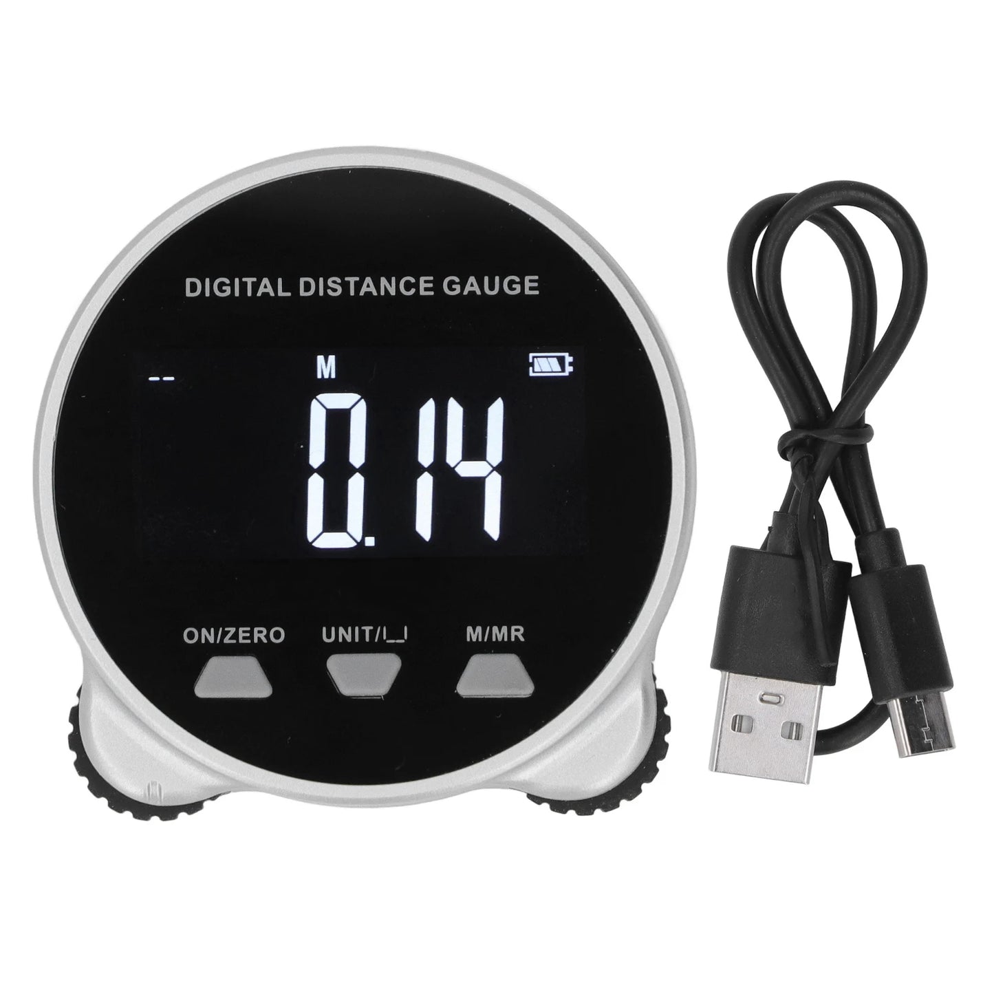 ANDRICOS Digital Rolling Tape Measure — Aramox Rechargeable Electronic Roller Ruler with LCD Display, 199.999M Range, Type-C Charging & Curve Measurement