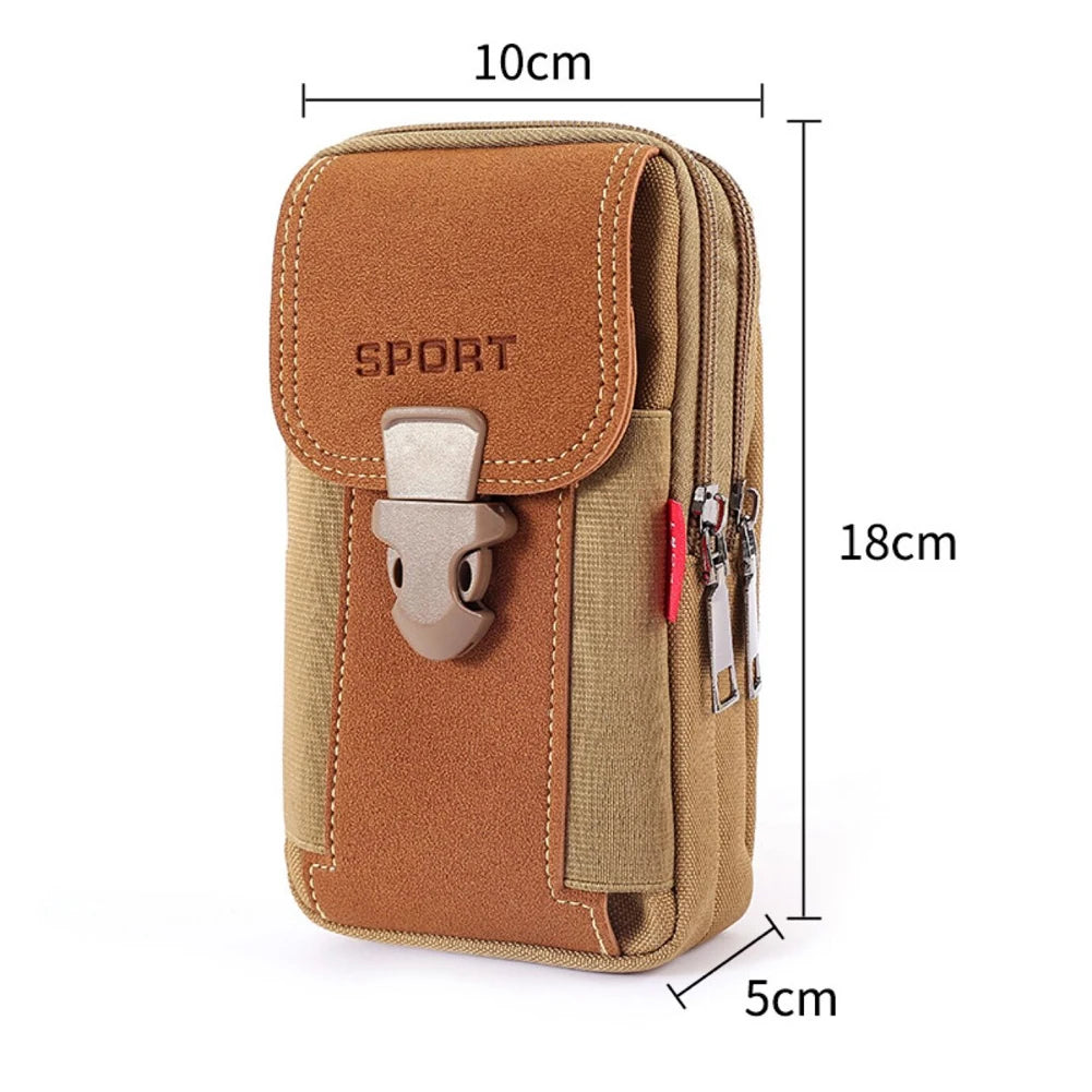 ANDRICOS Compact MOLLE Field Pouch — APWIKOGER Nylon EDC Belt Bag for Phone, Coins, Tools, Cables & Outdoor Carry
