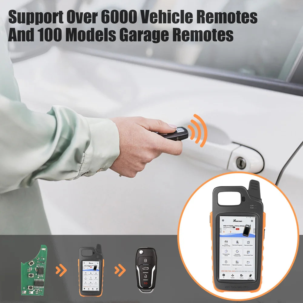 ANDRICOS Professional Vehicle Key & Diagnostic Tool — Xhorse VVDI Key Tool Max Pro with OBD Cable, TPMS Support, Remote Testing, Voltage Detection & Locksmith Workflow Functions
