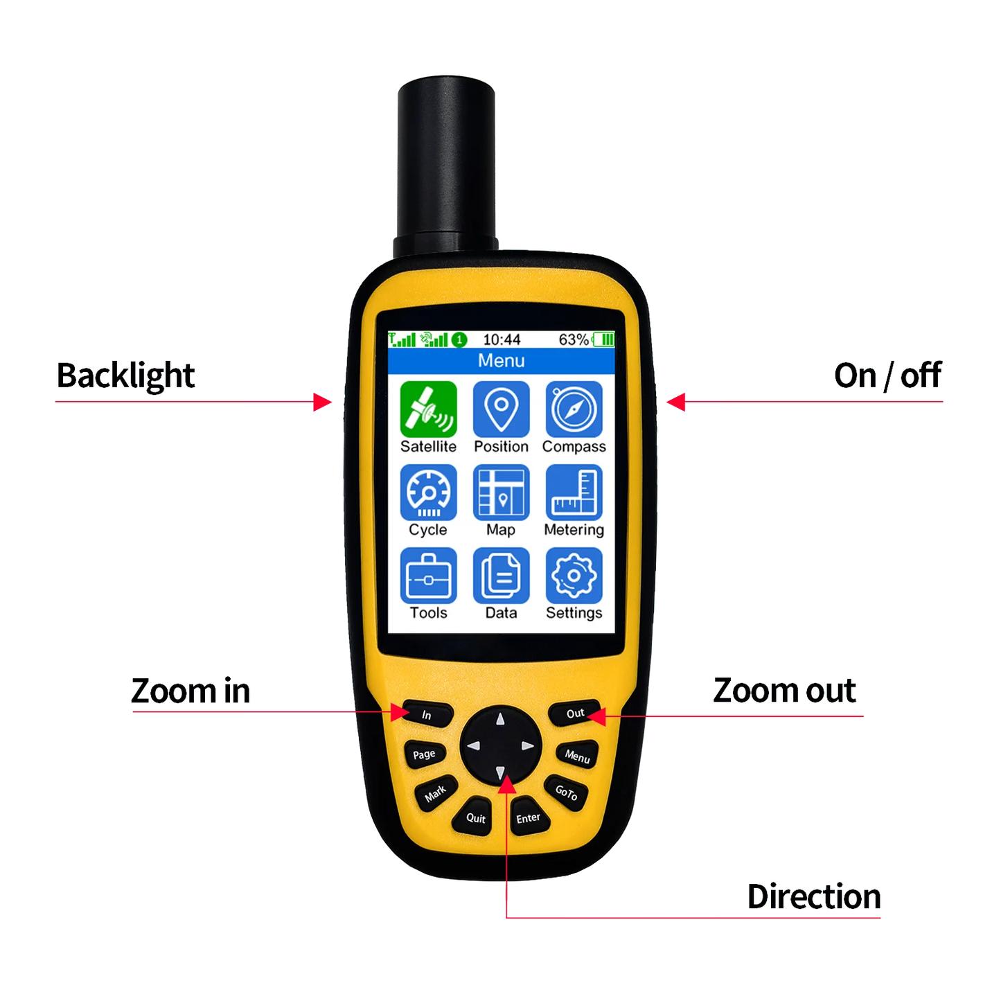 ANDRICOS H60 RTK GNSS Receiver — 1408-Channel Survey & Agricultural Mapping Terminal with 4G CORS, WiFi, Bluetooth, 3.2in Screen, 5000mAh Battery & Centimetre-Level Accuracy