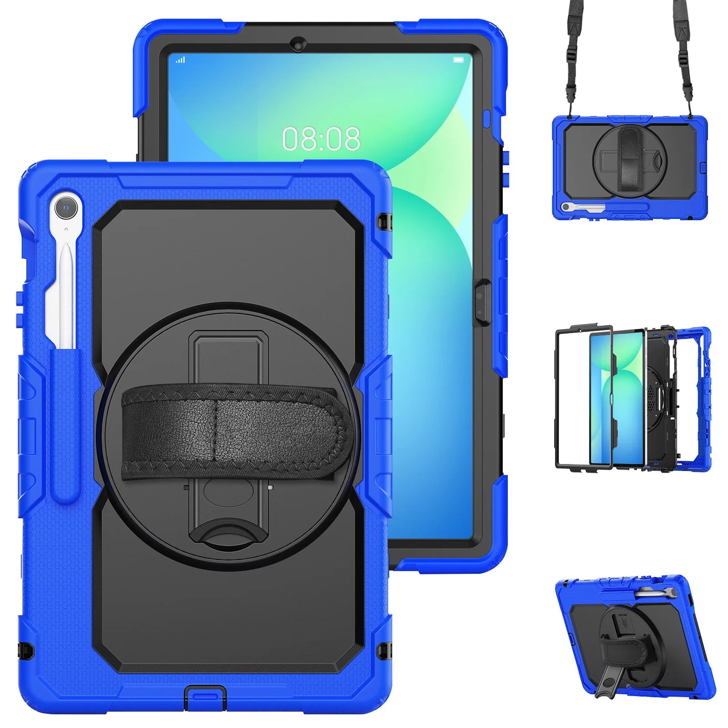 ANDRICOS Rugged Tablet Field Case — Shockproof Hand Strap & Shoulder Strap Cover Compatible with Samsung Galaxy Tab S10 FE, S10 FE+ & Tab S9