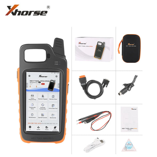 ANDRICOS Professional Vehicle Key & Diagnostic Tool — Xhorse VVDI Key Tool Max Pro with OBD Cable, TPMS Support, Remote Testing, Voltage Detection & Locksmith Workflow Functions