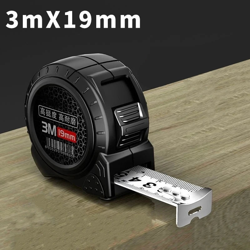 ANDRICOS Self-Locking Steel Tape Measure — 5M/7.5M/10M Metric Measuring Tape with Fluorescent Scale, ABS Shell, Metal Clip & Portable Field Design