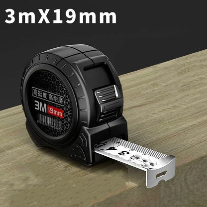 ANDRICOS Self-Locking Steel Tape Measure — 5M/7.5M/10M Metric Measuring Tape with Fluorescent Scale, ABS Shell, Metal Clip & Portable Field Design