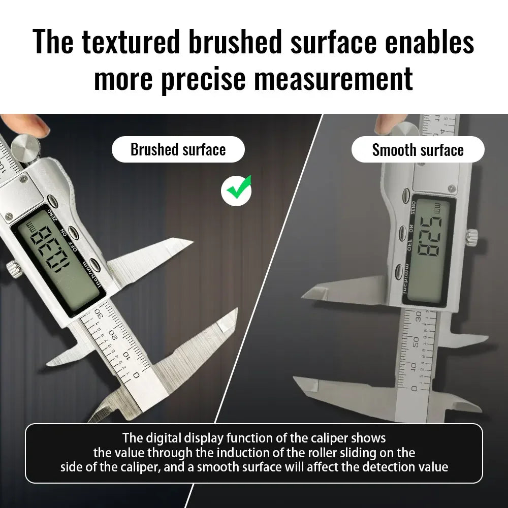 ANDRICOS Stainless Steel Digital Caliper — 150mm / 6 Inch Electronic Vernier Gauge with LCD Display, Depth Ruler & Internal/External Measurement
