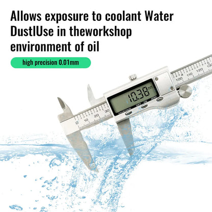 ANDRICOS Stainless Steel Digital Caliper — 150mm / 6 Inch Electronic Vernier Gauge with LCD Display, Depth Ruler & Internal/External Measurement