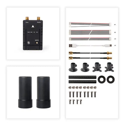 ANDRICOS Dual-Antenna RTK GNSS Module — Holybro H-RTK Unicore UM982 with Moving Baseline Yaw, Helical Antennas, USB-C, JST-GH Cables & Autopilot Integration