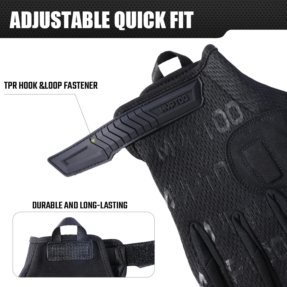 ANDRICOS Outdoor Field Gloves — Lightweight Full-Finger Utility Gloves with Touchscreen Support, Non-Slip Grip, Adjustable Wrist & Breathable Fit