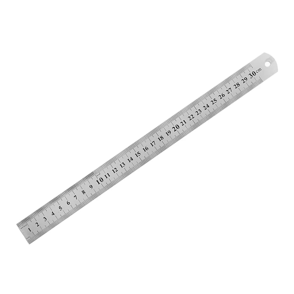 ANDRICOS Stainless Steel Measuring Ruler — 150/200/300/400/500mm Metal Straight Edge with Centimetre & Millimetre Markings for Field Recording, Craft & Technical Layout