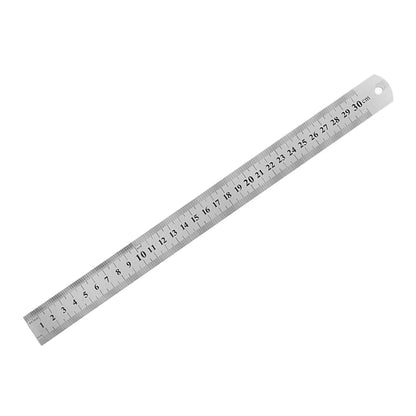 ANDRICOS Stainless Steel Measuring Ruler — 150/200/300/400/500mm Metal Straight Edge with Centimetre & Millimetre Markings for Field Recording, Craft & Technical Layout