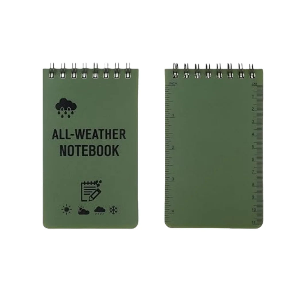 ANDRICOS Waterproof Pocket Field Notebook — 3x5 Inch Spiral Outdoor Notepad with Lined Pages, Stone Paper Sheets & Compact Site Recording Design