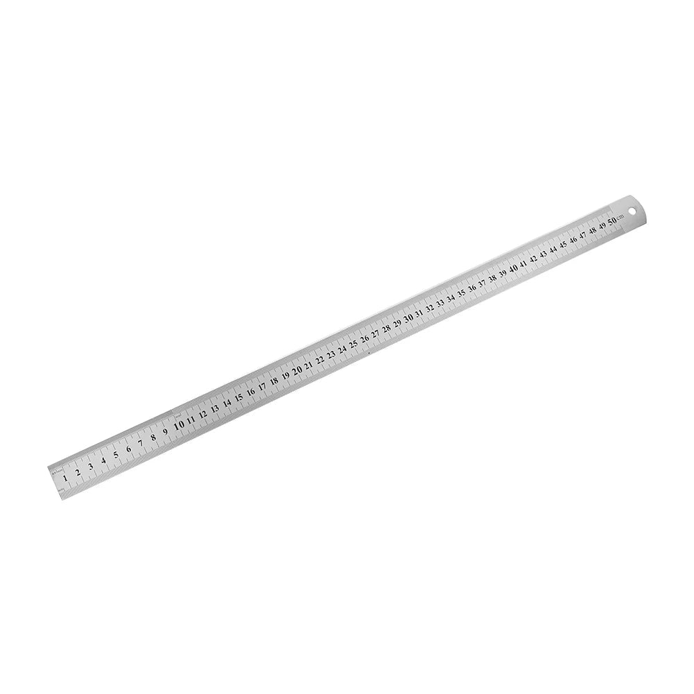 ANDRICOS Stainless Steel Measuring Ruler — 150/200/300/400/500mm Metal Straight Edge with Centimetre & Millimetre Markings for Field Recording, Craft & Technical Layout