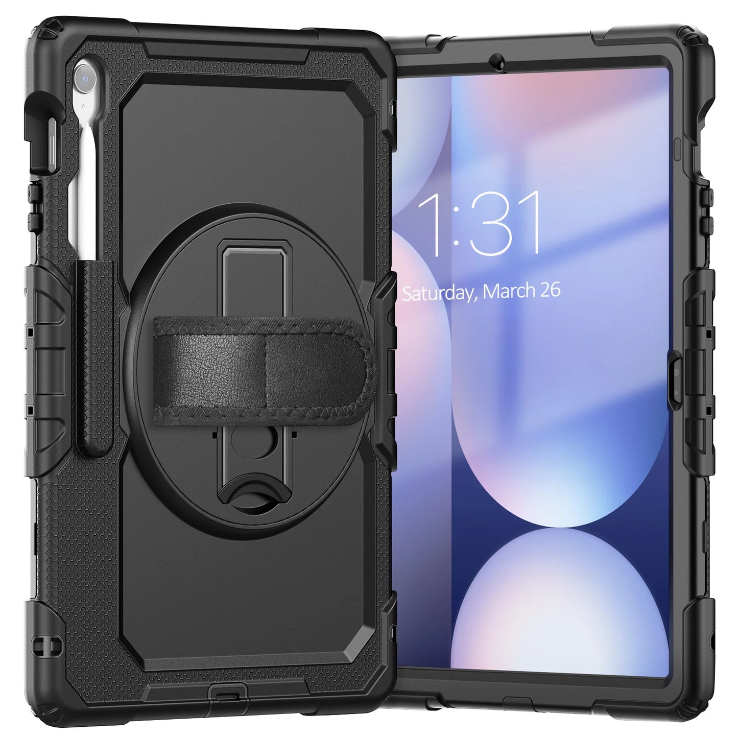 ANDRICOS Rugged Tablet Field Case — Shockproof Hand Strap & Shoulder Strap Cover Compatible with Samsung Galaxy Tab S10 FE, S10 FE+ & Tab S9