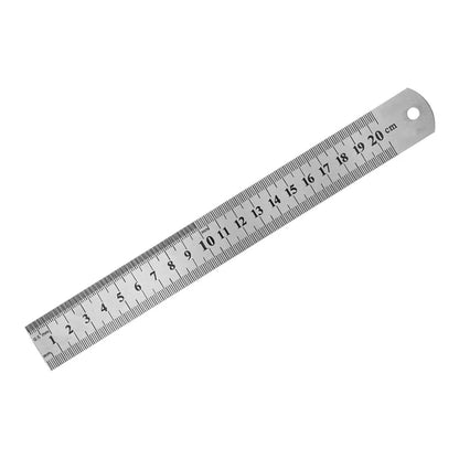 ANDRICOS Stainless Steel Measuring Ruler — 150/200/300/400/500mm Metal Straight Edge with Centimetre & Millimetre Markings for Field Recording, Craft & Technical Layout