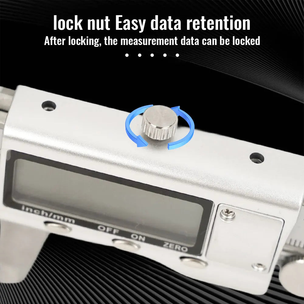ANDRICOS Stainless Steel Digital Caliper — 150mm / 6 Inch Electronic Vernier Gauge with LCD Display, Depth Ruler & Internal/External Measurement