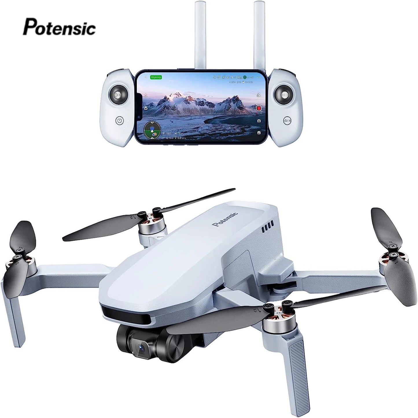 ANDRICOS Entry Field Imaging Drone — Potensic ATOM SE Under 249g GPS 4K Camera Drone with Auto Return, EIS Stabilisation, 4KM Transmission, Follow Me & Waypoint Flight