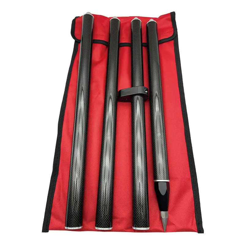 ANDRICOS 2M Carbon Fibre RTK Survey Pole — 4-Section GNSS/GPS Surveying Rod with 5/8×11 Thread, 32mm Diameter & Lightweight Field Design