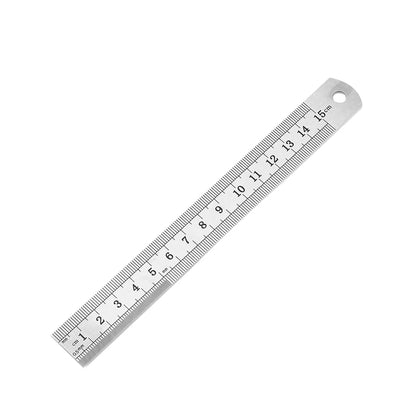 ANDRICOS Stainless Steel Measuring Ruler — 150/200/300/400/500mm Metal Straight Edge with Centimetre & Millimetre Markings for Field Recording, Craft & Technical Layout