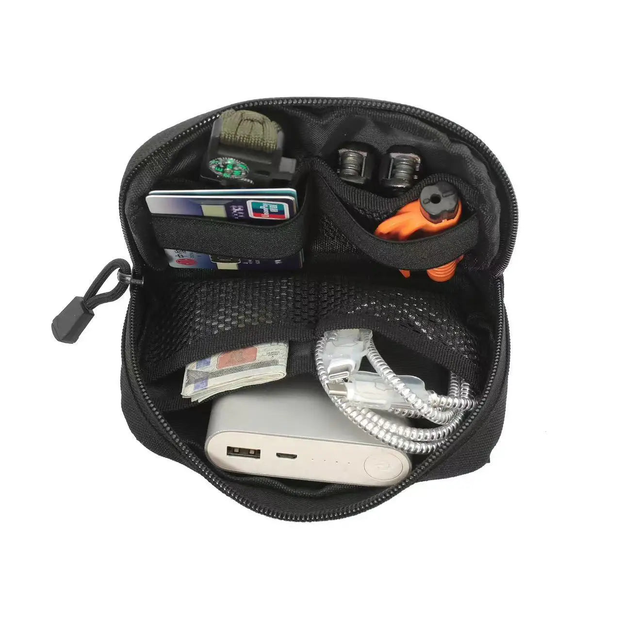 ANDRICOS Compact Field Utility Pouch — MOLLE Admin Bag with Nylon Build, Internal Organiser, Reflective Detail & Field Carry System