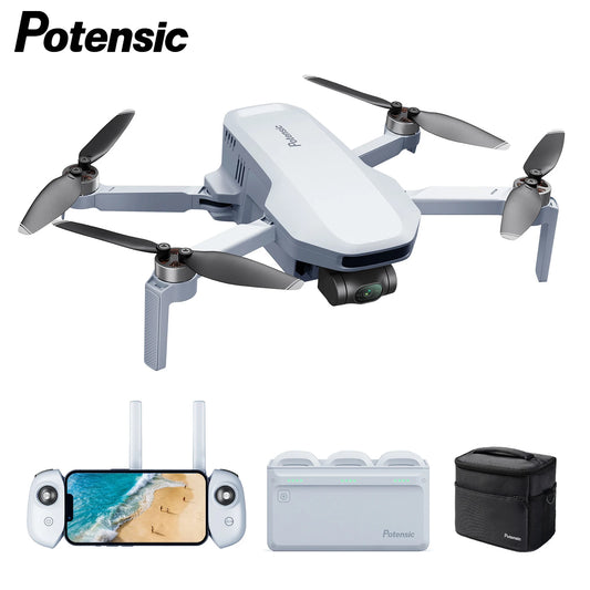 ANDRICOS Compact Field Imaging Drone — Potensic ATOM Under 249g 4K Camera Drone with 3-Axis Gimbal, GPS Auto Return, 6KM Transmission, Brushless Motor & Fly More Combo