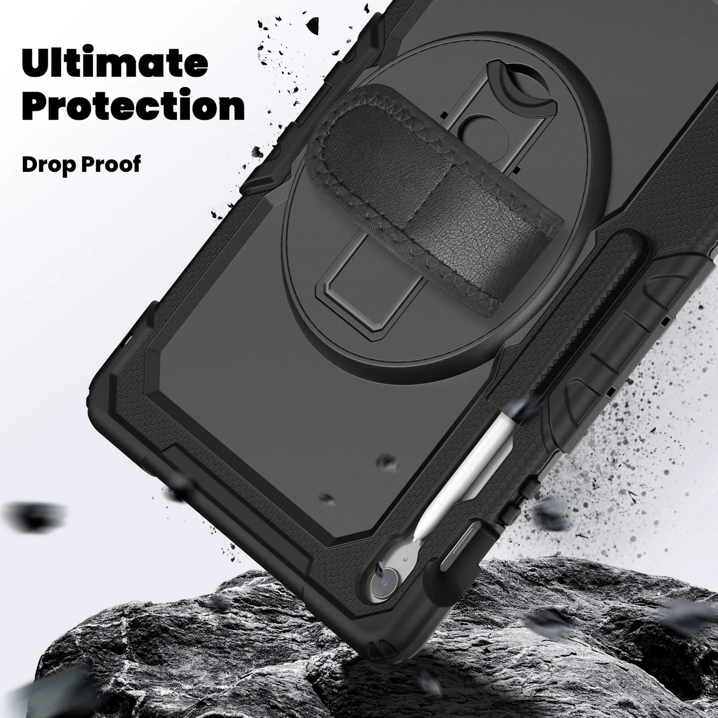ANDRICOS Rugged Tablet Field Case — Shockproof Hand Strap & Shoulder Strap Cover Compatible with Samsung Galaxy Tab S10 FE, S10 FE+ & Tab S9