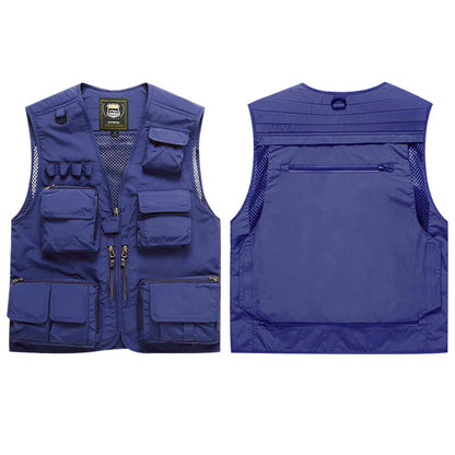 ANDRICOS High-Visibility Field Utility Vest — Multi-Pocket Reflective Workwear Vest for Surveying, Site Recording, Volunteers & Outdoor Field Tasks