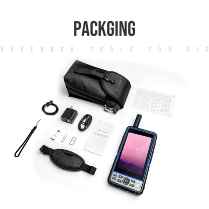 ANDRICOS Rugged GNSS Field Data Collector — HUGEROCK G60N Android Handheld PDA with 5.5in Sunlight Screen, 8GB RAM, 128GB Storage, 9000mAh Battery & RTK Mapping Workflow Support