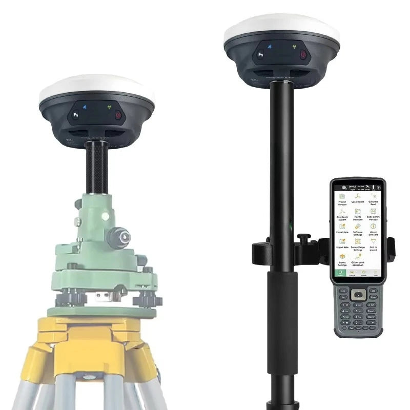 ANDRICOS E1 RTK GNSS Receiver Set — 1408-Channel Base & Rover Survey System with 60° IMU Tilt, IP68 Housing, Multi-Constellation GNSS & Internal Radio