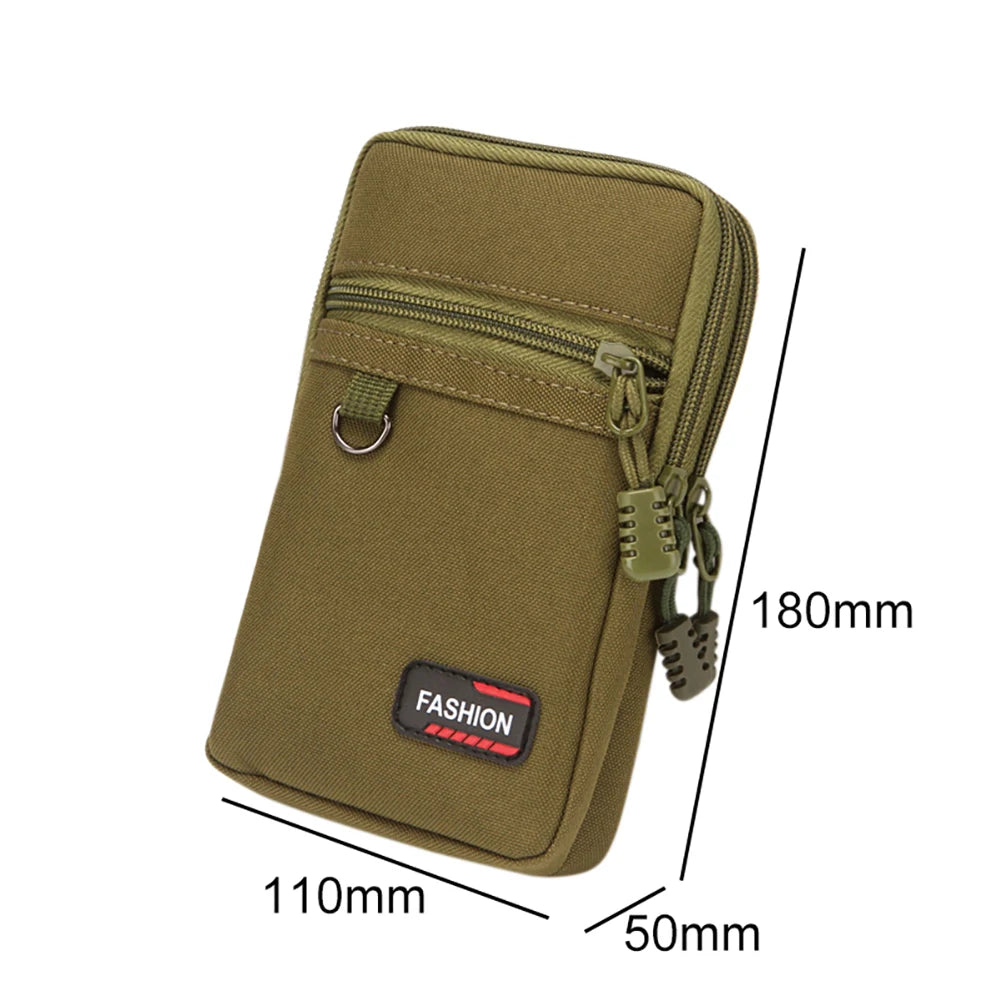 ANDRICOS Compact MOLLE Field Pouch — APWIKOGER Nylon EDC Belt Bag for Phone, Coins, Tools, Cables & Outdoor Carry