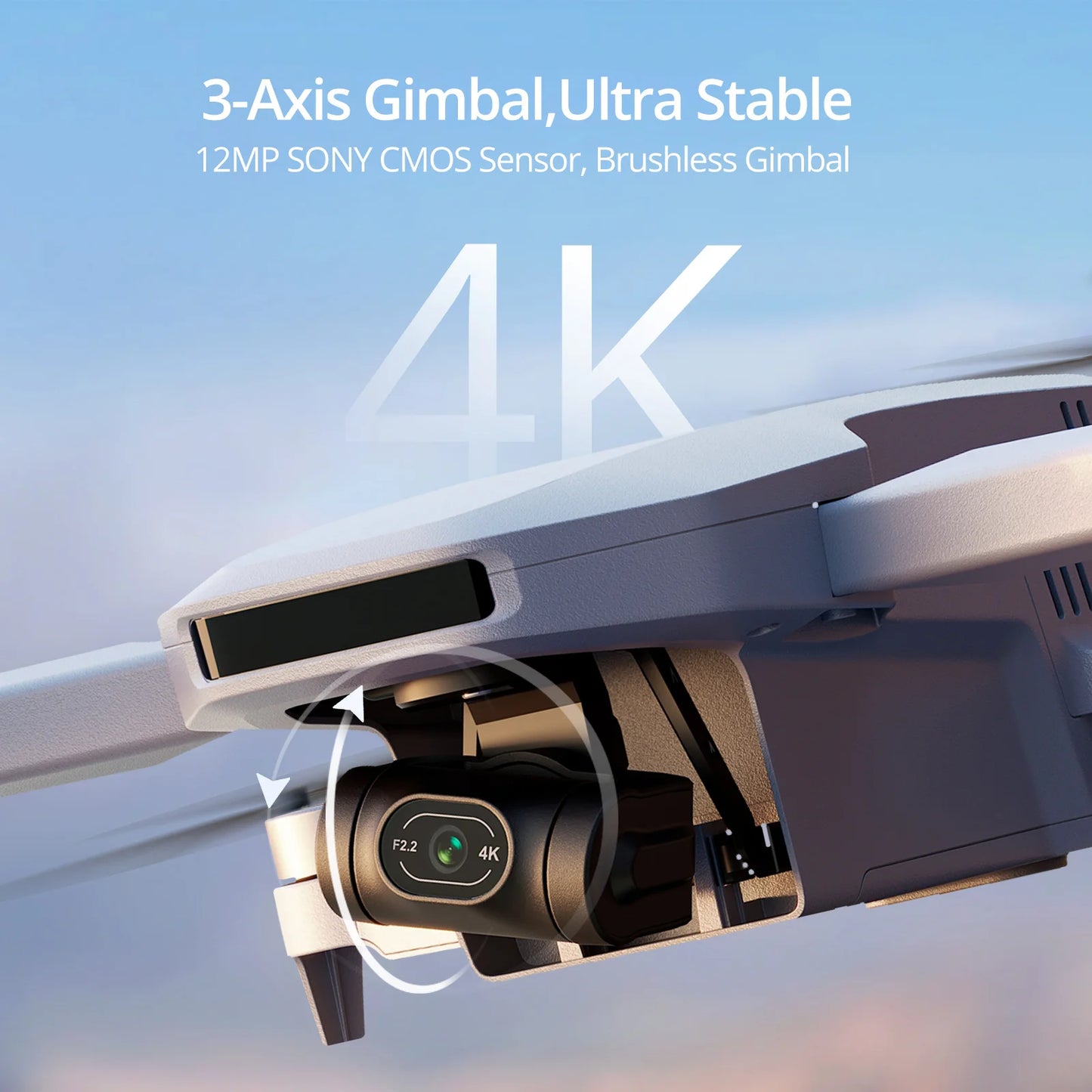 ANDRICOS Compact Field Imaging Drone — Potensic ATOM Under 249g 4K Camera Drone with 3-Axis Gimbal, GPS Auto Return, 6KM Transmission, Brushless Motor & Fly More Combo