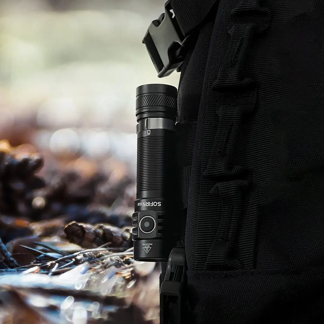 ANDRICOS Rechargeable EDC Flashlight — Sofirn SC18 1800LM USB-C Aluminium Torch with SST40 LED, 18650 Battery, TIR Optics & Power Indicator